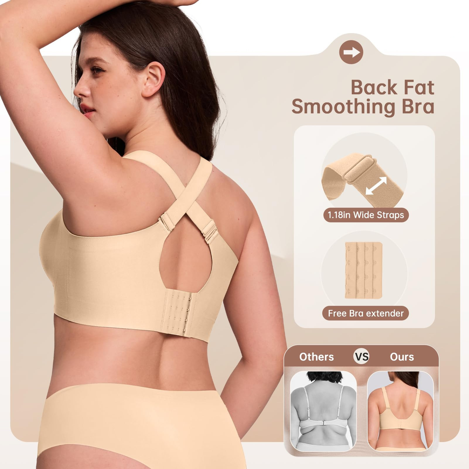 Women's Seamless Bra, Removabl - Full Coverage Bra recension och pris